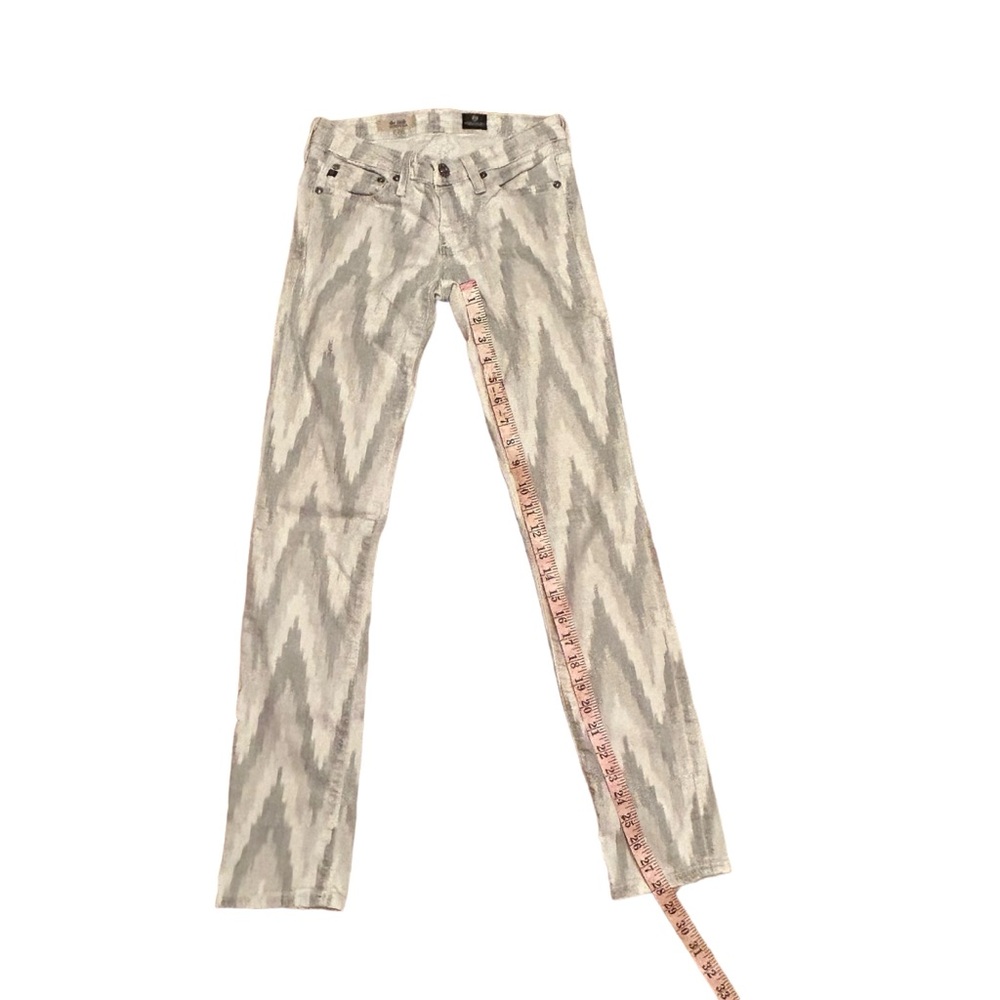 AG Vintage Lo Rise Jeans the stilt skinny jeans gray zig zag tribal print - Picture 5 of 9